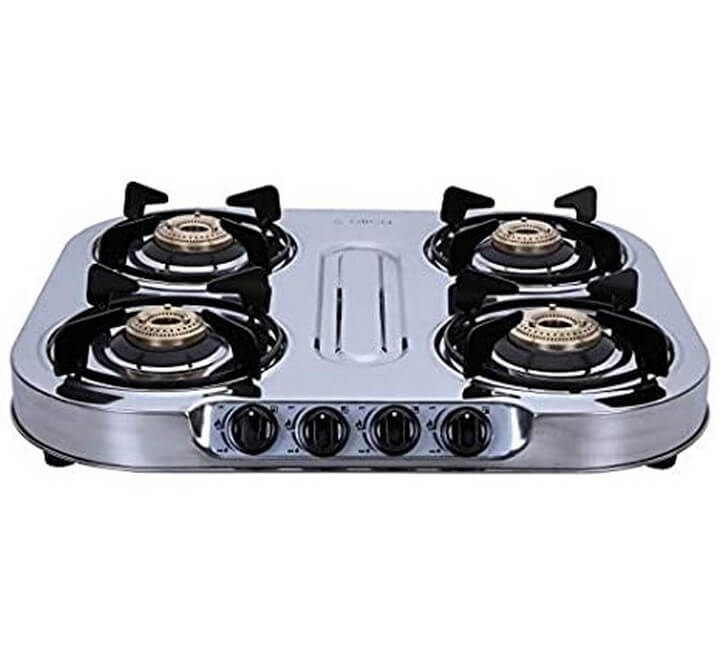 Buy Elica 4 Burner Stainless Steel Gas Stove Manual Silver (INOX604 SS